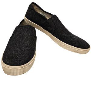 Toms Mens Size 12 Slip on Charcoal Grey Black Heritage  Baja Shoe Casual Comfort
